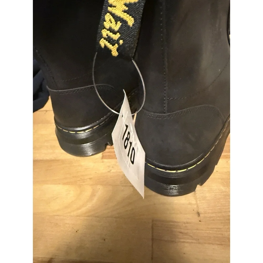 Dr. Doc Martens Combs Leather Wyoming Boots Men's Size 13 Black NWOB 1810